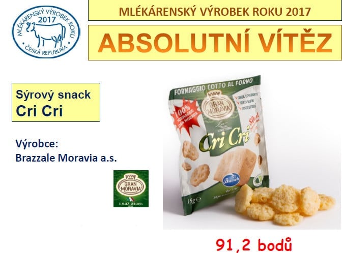 Nejlepší mlékárenský výrobek roku 2017 je...