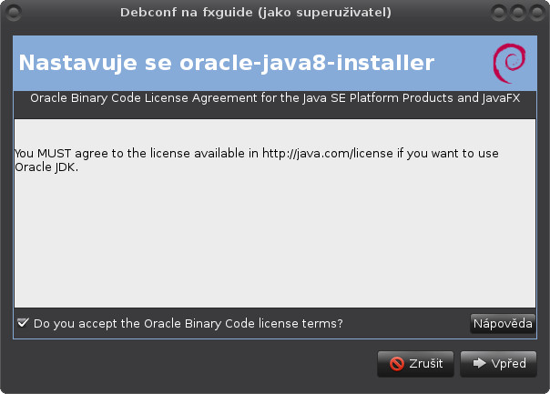 Příprava systému a instalace JDK