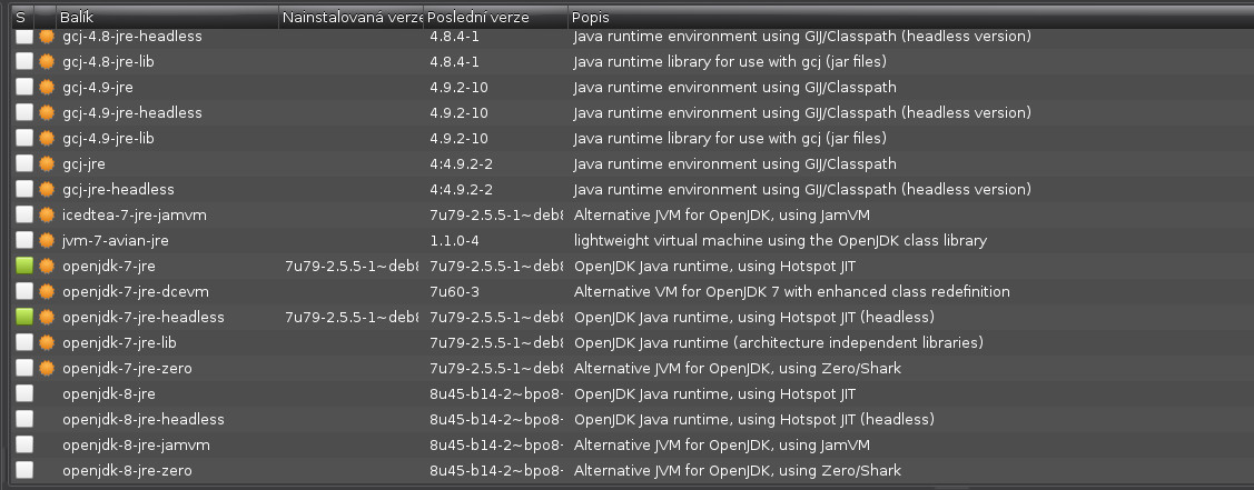 Příprava systému a instalace JDK