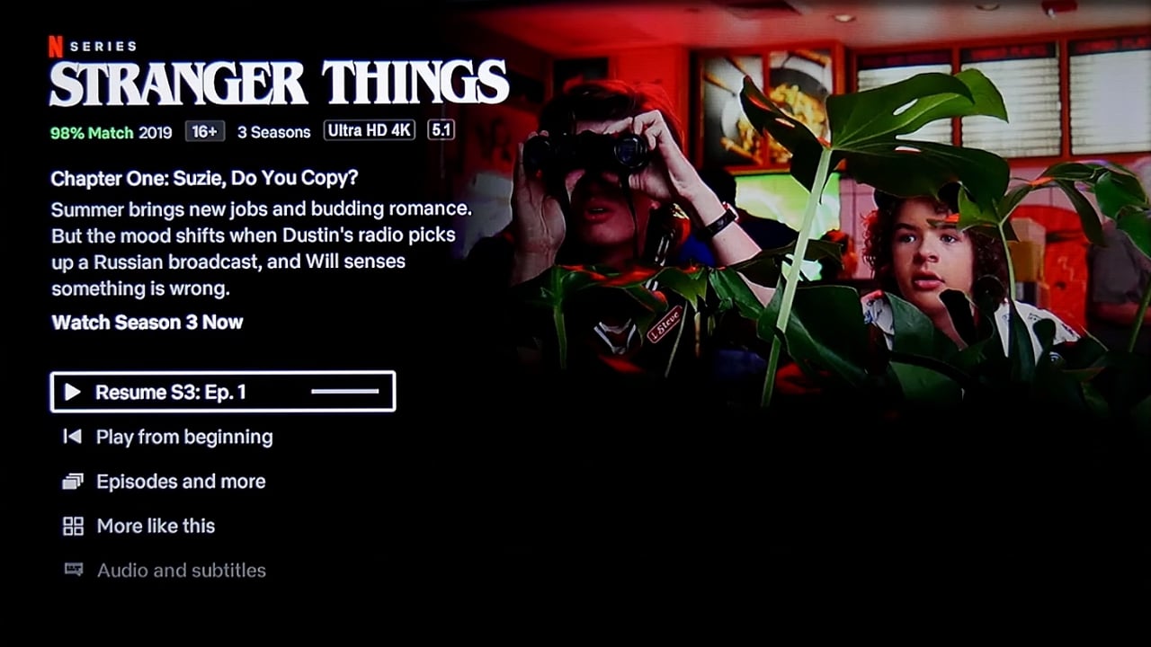 Uživatelské rozhraní Dune HD – katalog multimédií – seriály