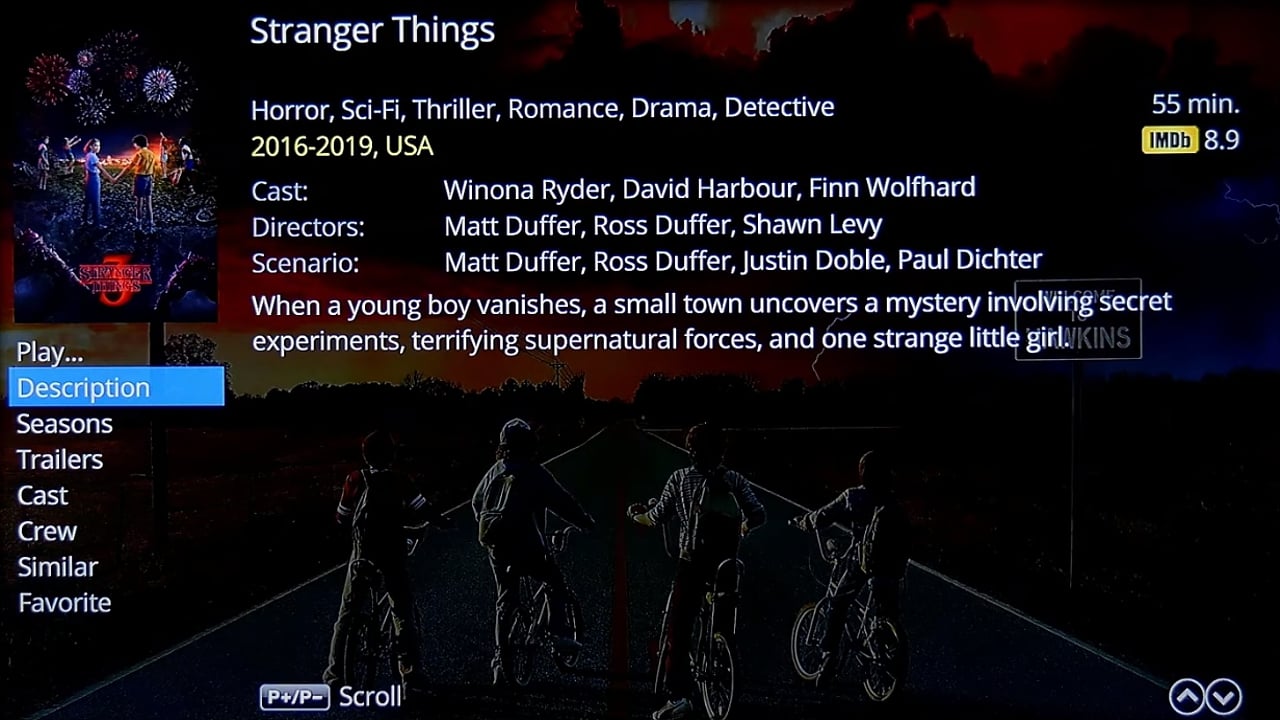 Uživatelské rozhraní Dune HD – katalog multimédií – seriály