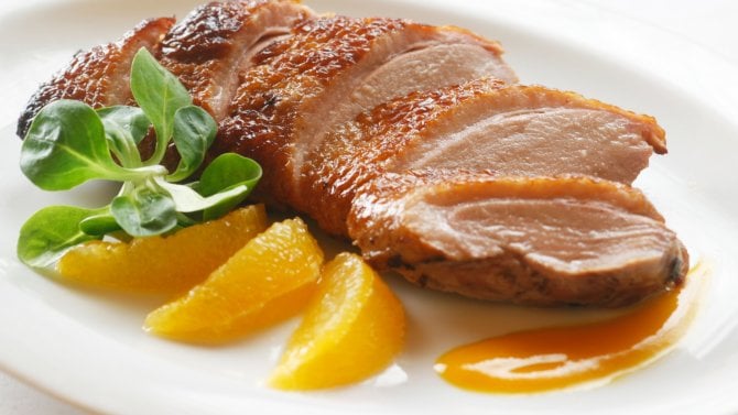 Kachní prsa s pomerančem