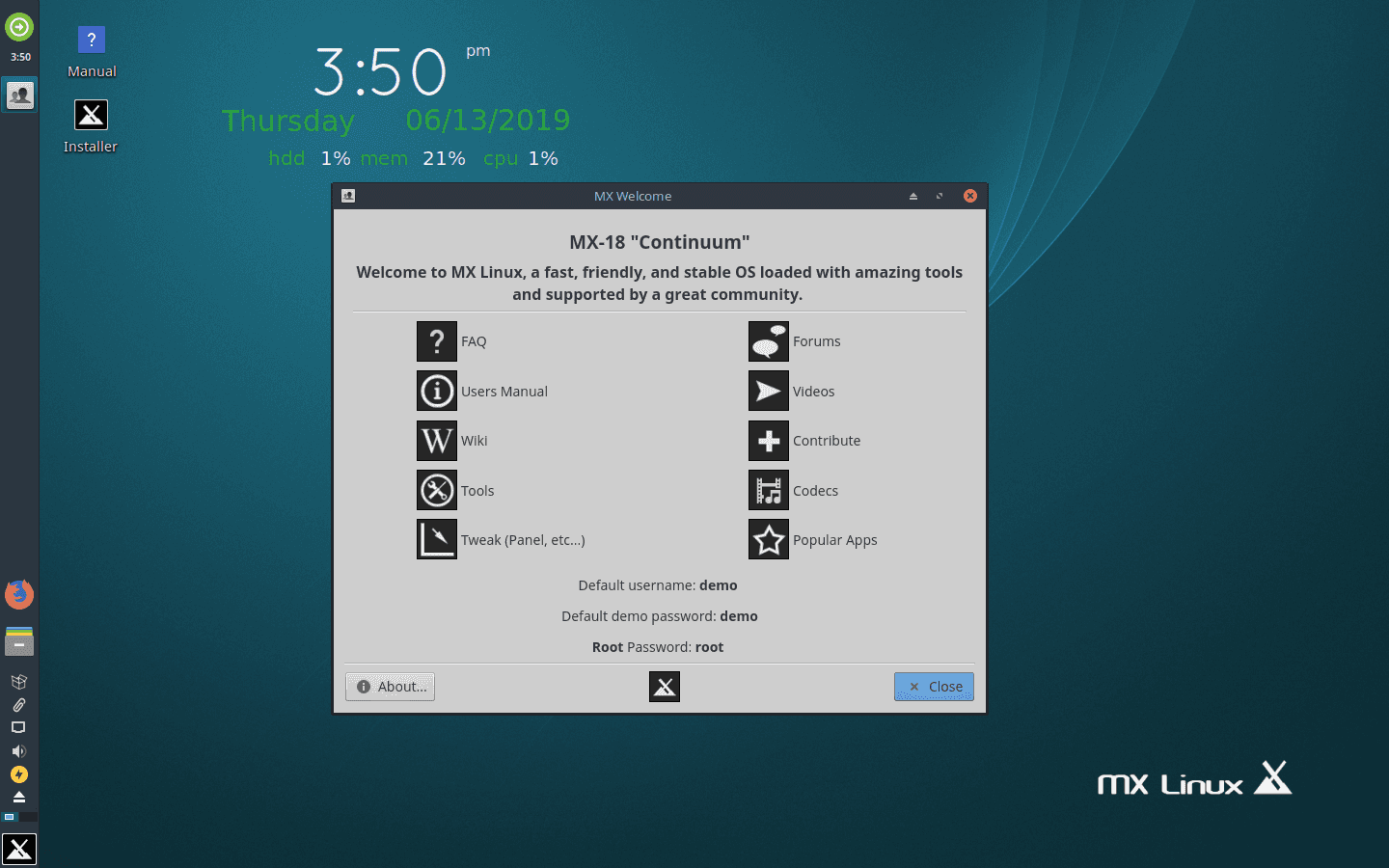 MX Linux 18.3 - instalace