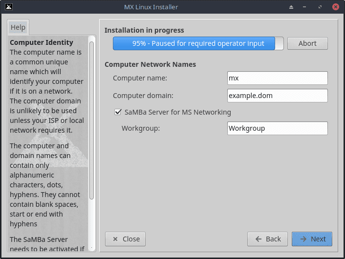 MX Linux 18.3 - instalace