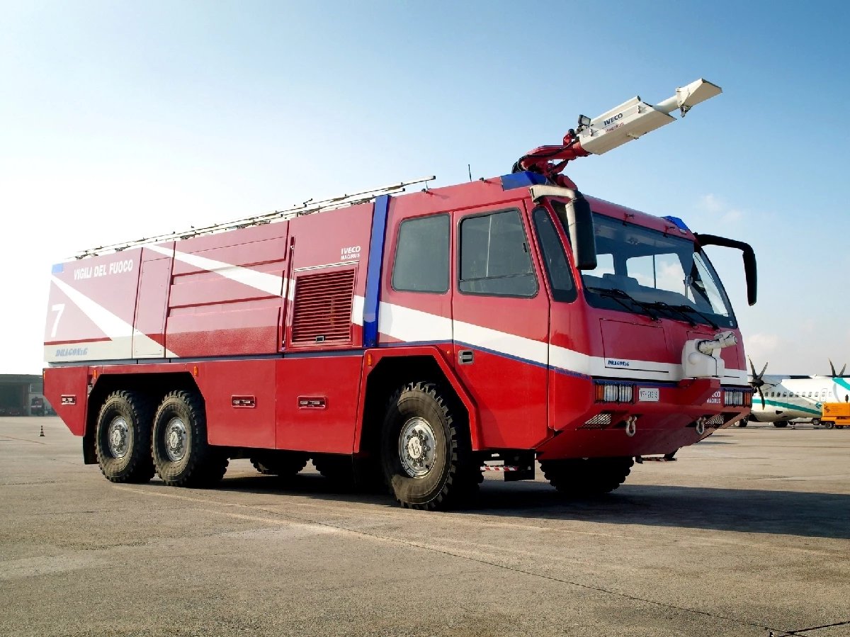 Na základě dlouholetých zkušeností německé továrny Magirus (a předtím Klöckner-Humboldt-Deutz) nabídlo Iveco na sklonku minulého století zajímavý letištní hasičský speciál Dragon-X6