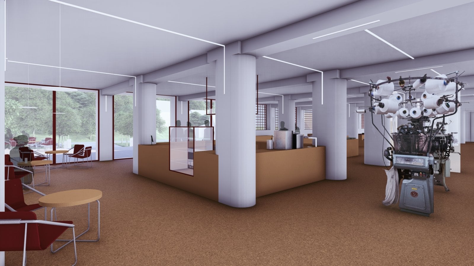 Vizualizace návštěvnického centra v Schindlerové pletárně v Krásné Lípě