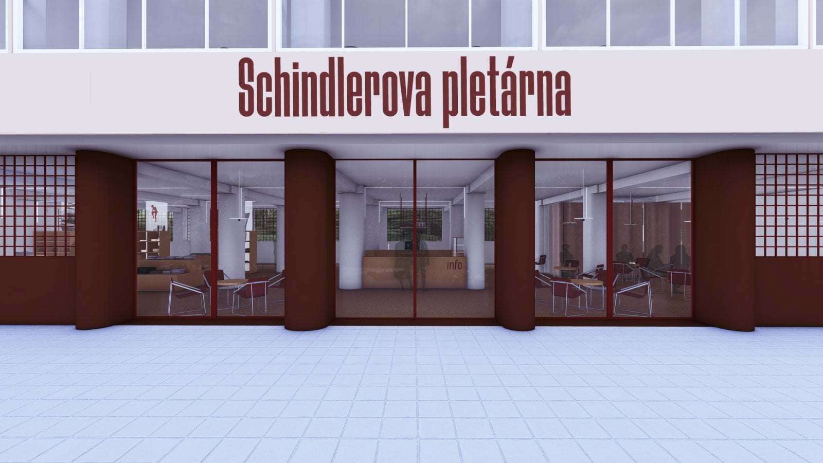 Vizualizace návštěvnického centra v Schindlerové pletárně v Krásné Lípě