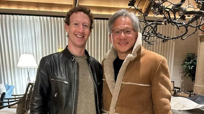 Mark Zuckerberg a Jensen Huang