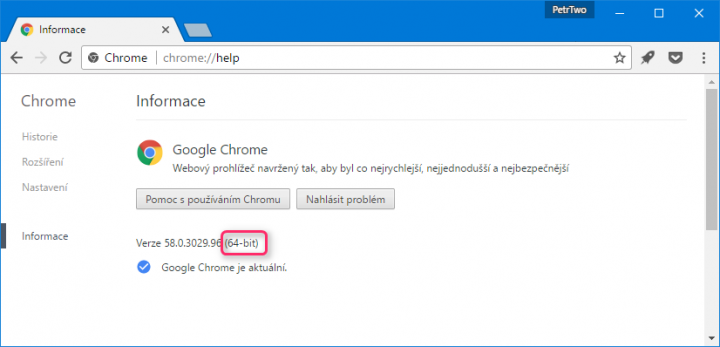 Používáte už 64bitový Chrome? Nebo máte raději důvod používat 32bitovou edici?