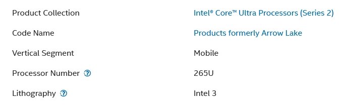 Procesory Intel Core Ultra 200U používají 3nm proces Intel 3
