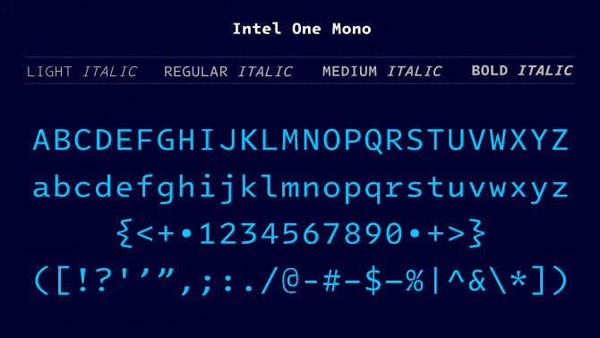 Intel One Mono