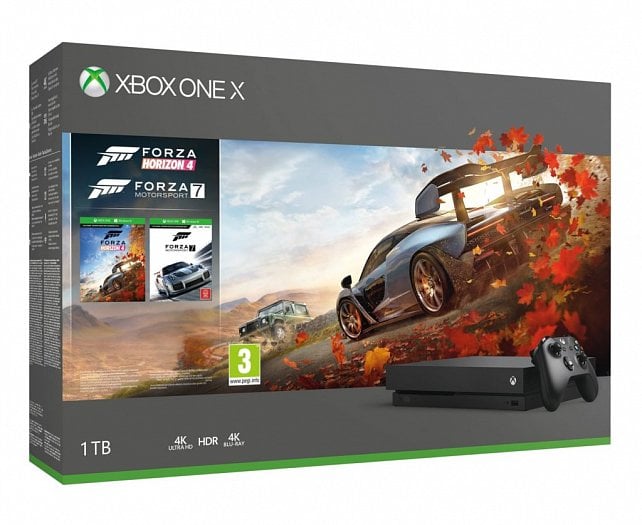 Sada Xboxu One X se dvěma Forzami