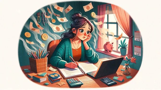 14. 2. 24 / 1x / žena, peníze, smutek, nedostatek