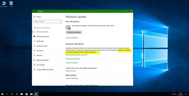 Zdá se, že Microsoft zavádí nová pravidla pro stahování aktualizací
