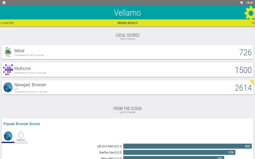 Benchmarky – tovární specifikace
