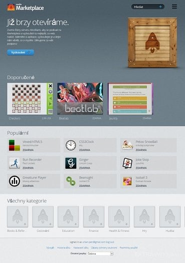 Mozilla Marketplace obsahuje také český překlad