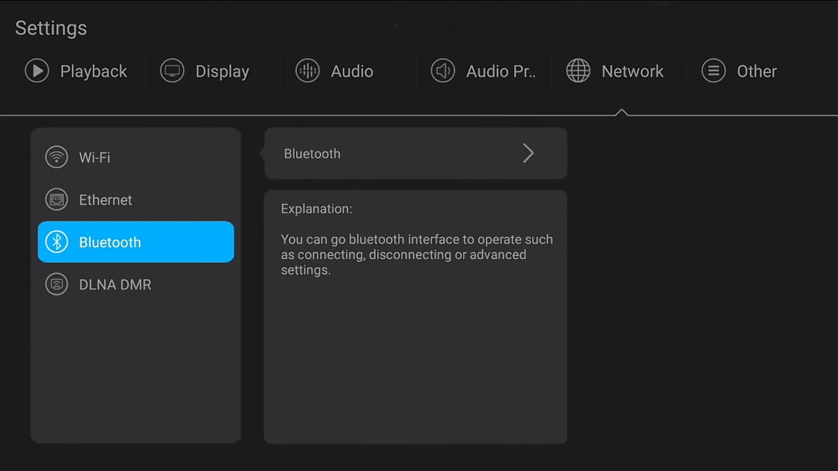 Zidoo X20 Pro - Síťová nastavení a ostatní nastavení
