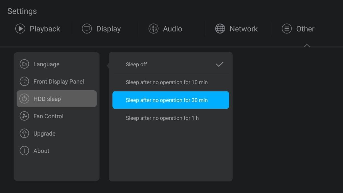 Zidoo X20 Pro - Síťová nastavení a ostatní nastavení