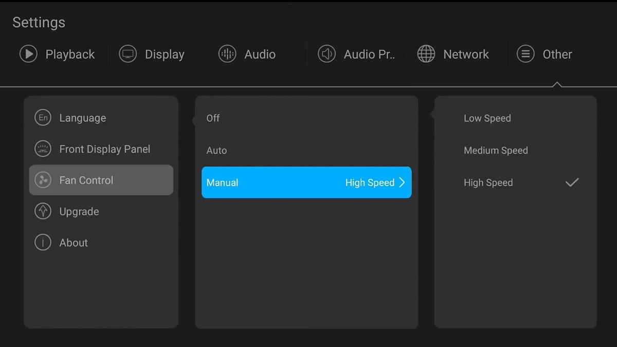 Zidoo X20 Pro - Síťová nastavení a ostatní nastavení