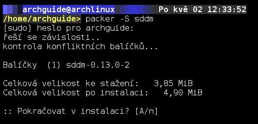 Arch: správci přihlášení