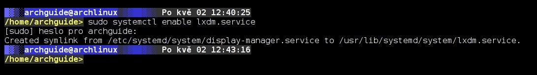 Arch: správci přihlášení