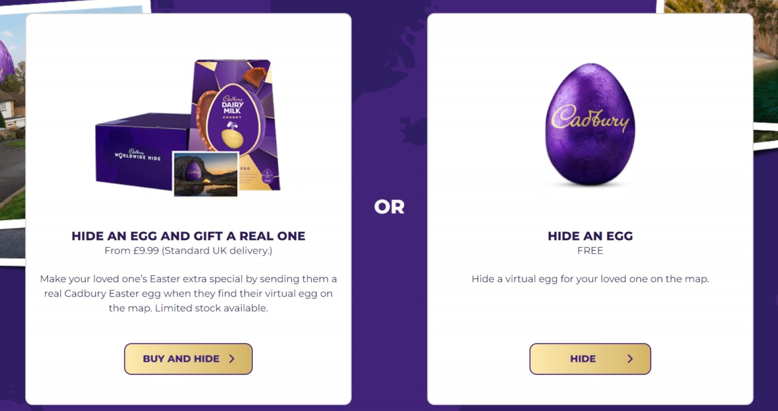 Kampaň Cadbury Worldwide Hide - ukázka z webu