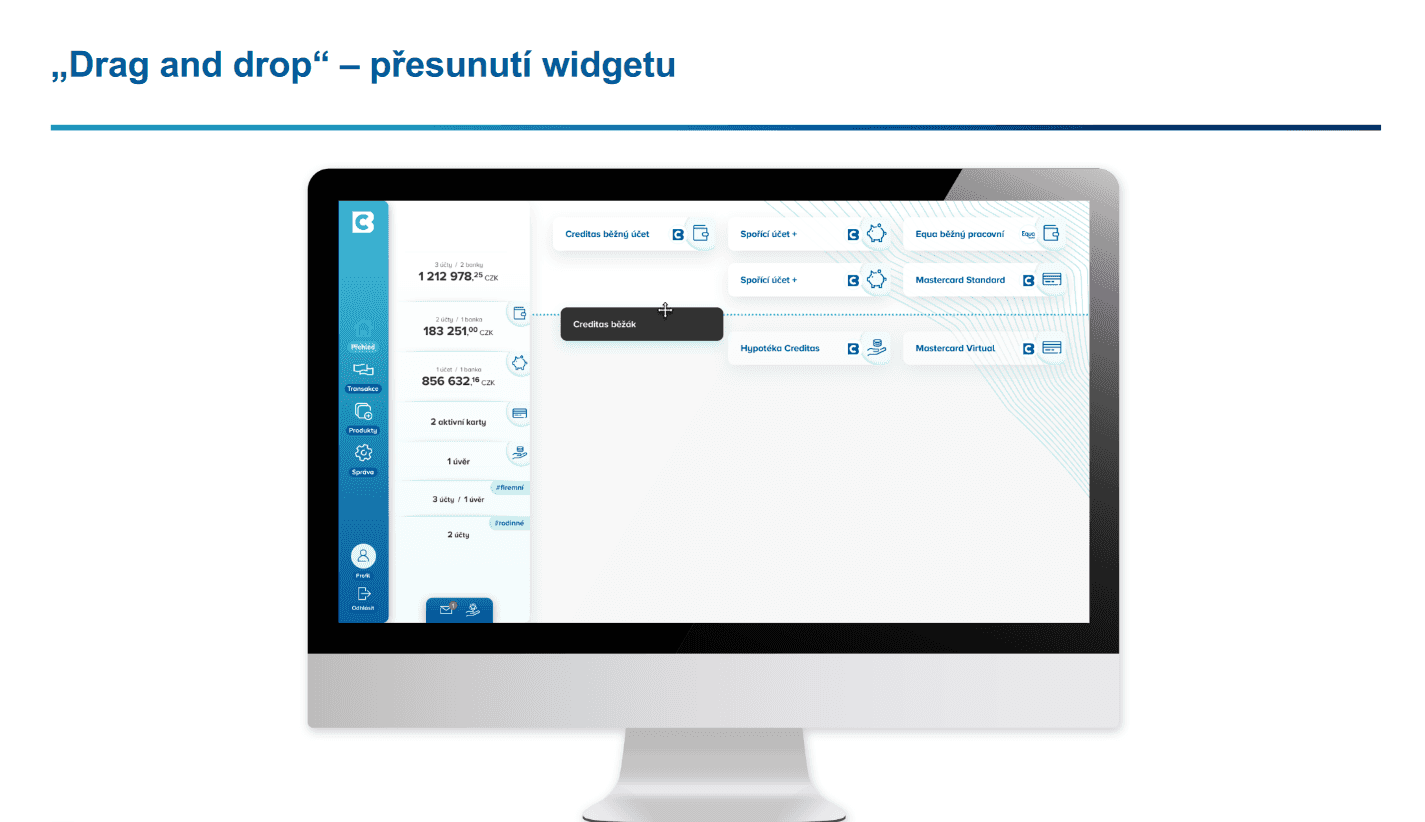U mobilního bankovnictví je důležitá přehlednost, intuitivnost a jednoduchá obsluha.