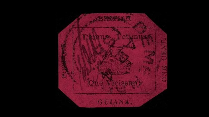 Britská Guyana 1 cent Magenta