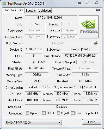 GPU - Z Nvidia