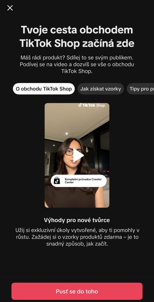 TikTok spustil v ČR Partnerský program pro svůj shop