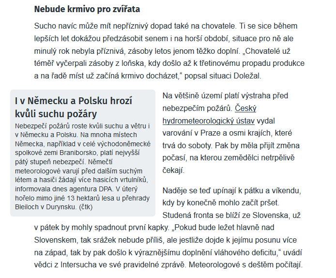 Drobné změny boxu uvnitř článku na iDNES.cz