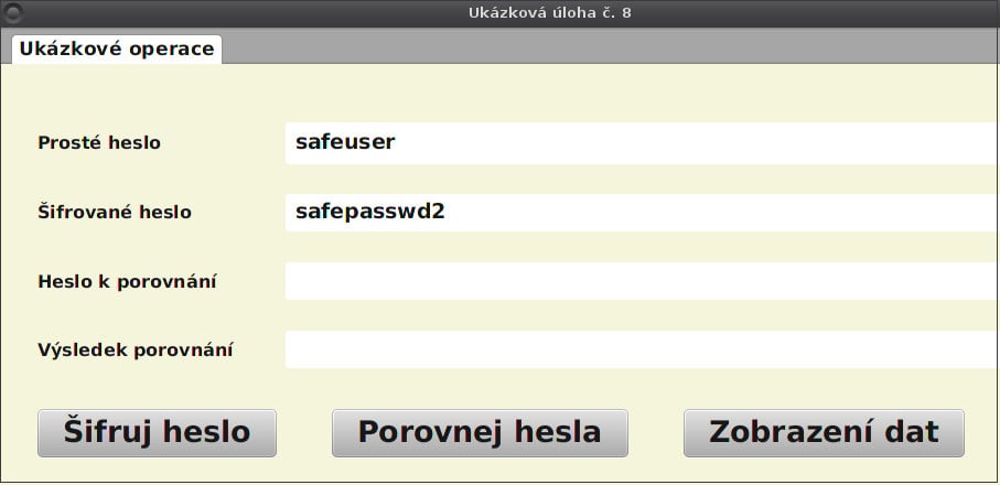 JavaFX: připojení a zobrazení dat s šifrovaným heslem