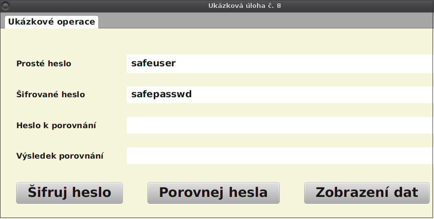 JavaFX: připojení a zobrazení dat s šifrovaným heslem