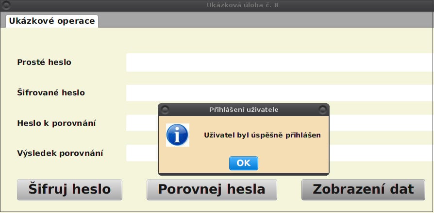 JavaFX: připojení a zobrazení dat s šifrovaným heslem