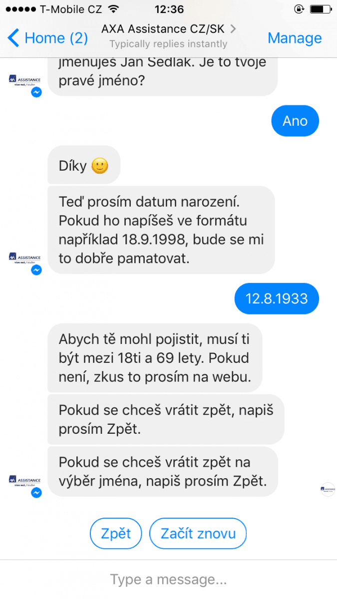 Chatbot AXA Assistance