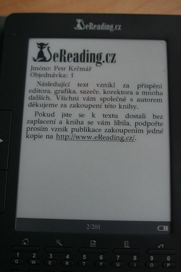 Čtečka eReading Second Edition