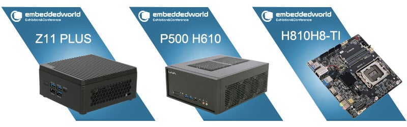 Embedded počítače ECS se staršími platformami Intelu prezentované na Embedded World 2026