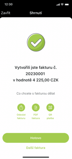Fakturování v aplikaci My Air