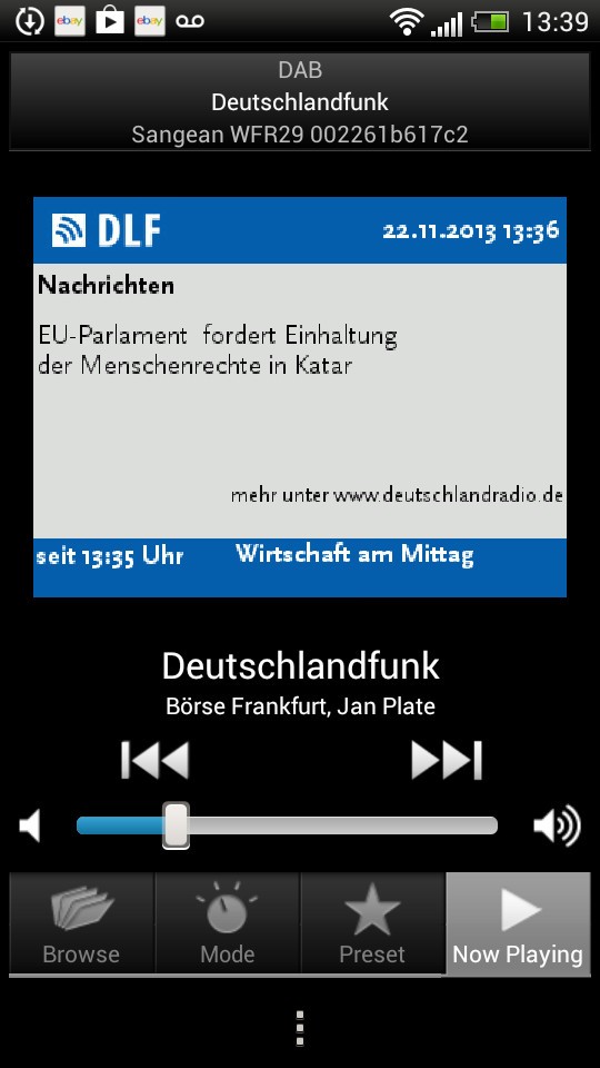 Náhledy z aplikace iSangean