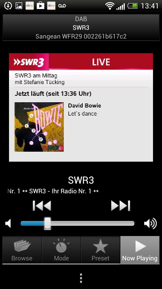 Náhledy z aplikace iSangean