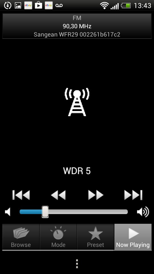 Náhledy z aplikace iSangean