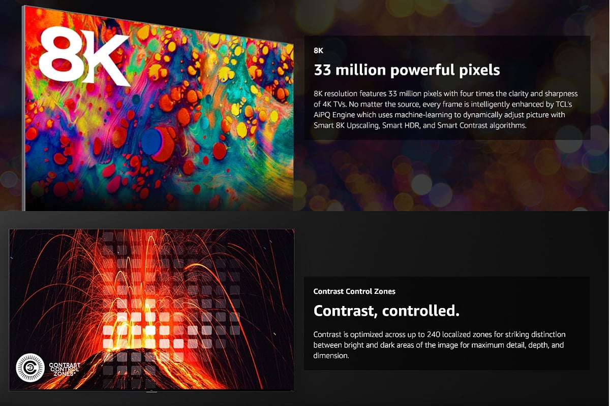 8K Mini-LED TV TCL s Roku OS