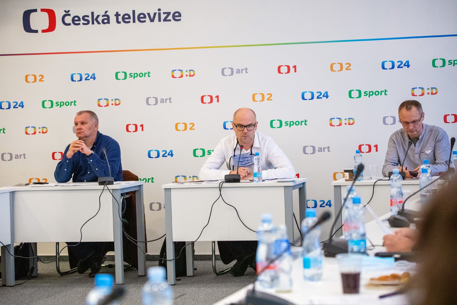 Členové Rady České televize René Kühn, Jaroslav Dědič a Tomáš Samek.