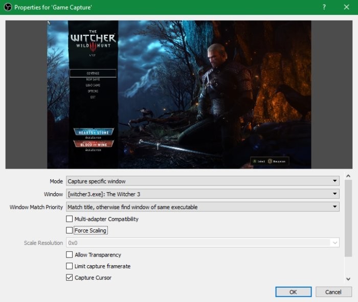 Geralt trpělivě čeká na dokončení instalace programu OBS Studio