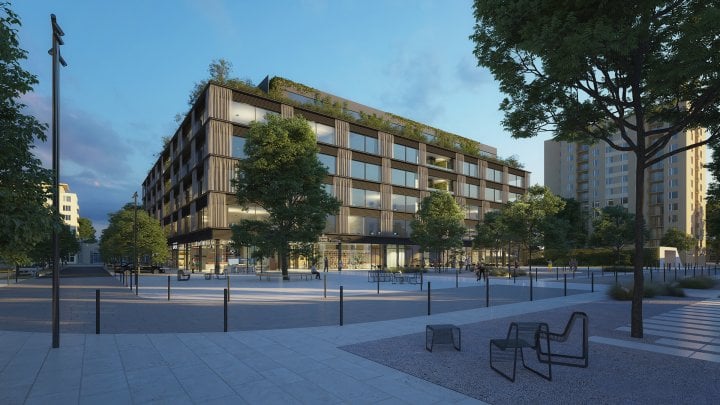 Autor: ČSOB pojišťovna Vizualizace centrály ČSOB pojišťovny v pardubickém areálu Prokopka.