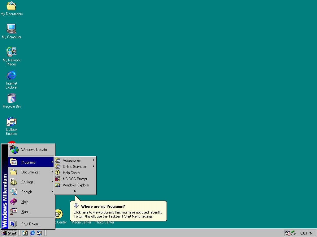 Nezapomeňte, že Windows tehdá vypadala nějak takhle.