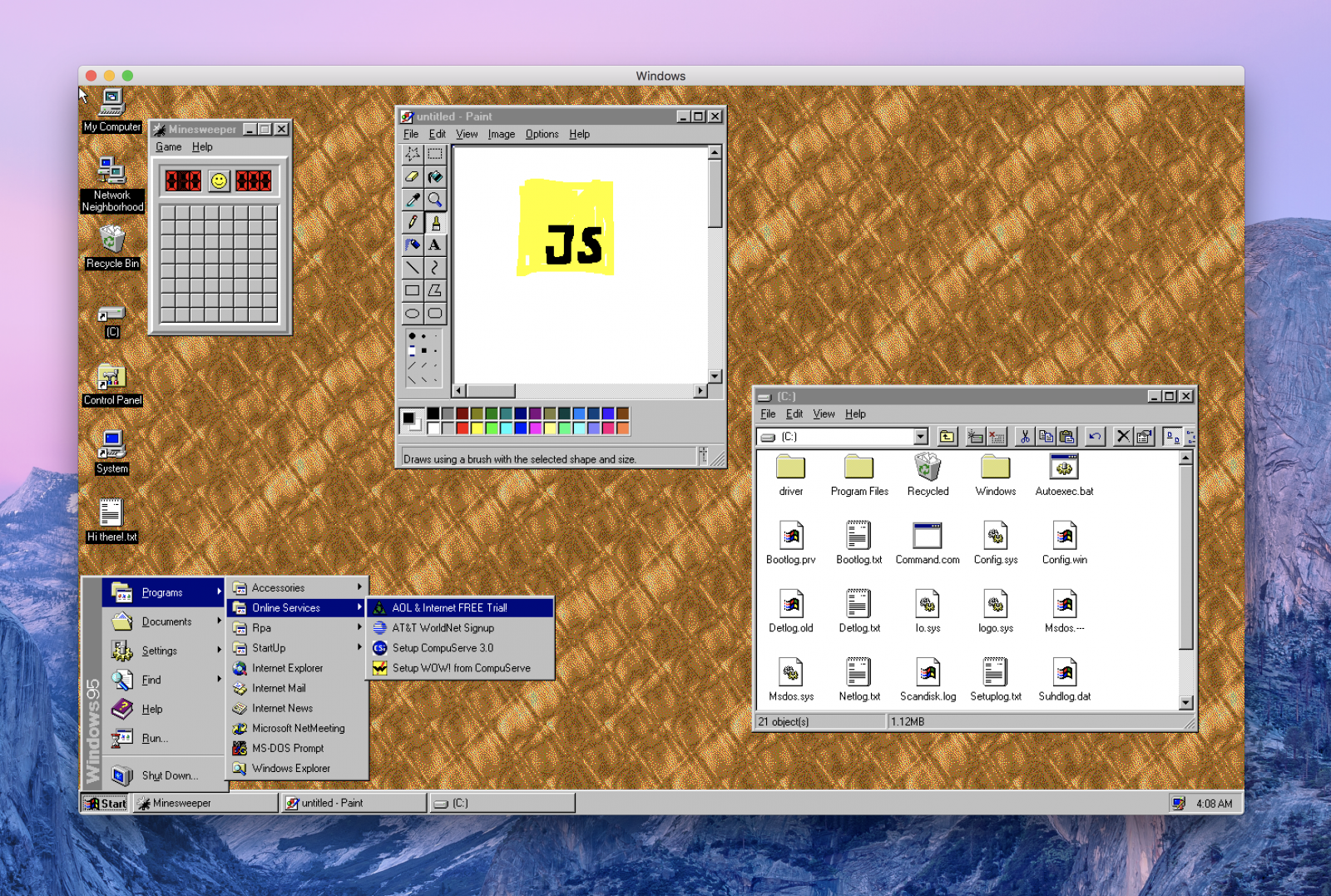 online windows 95 emulator