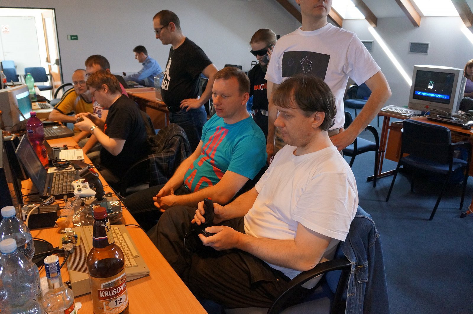 Antonín měl na tričku záběr ze svého 3D dema, to je mazácké.