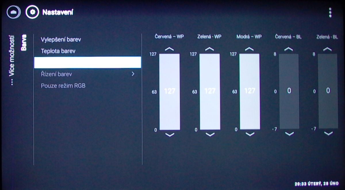 Philips 43PUS6501 - menu nastavení - obraz