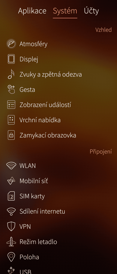 Sailfish OS: nastavení